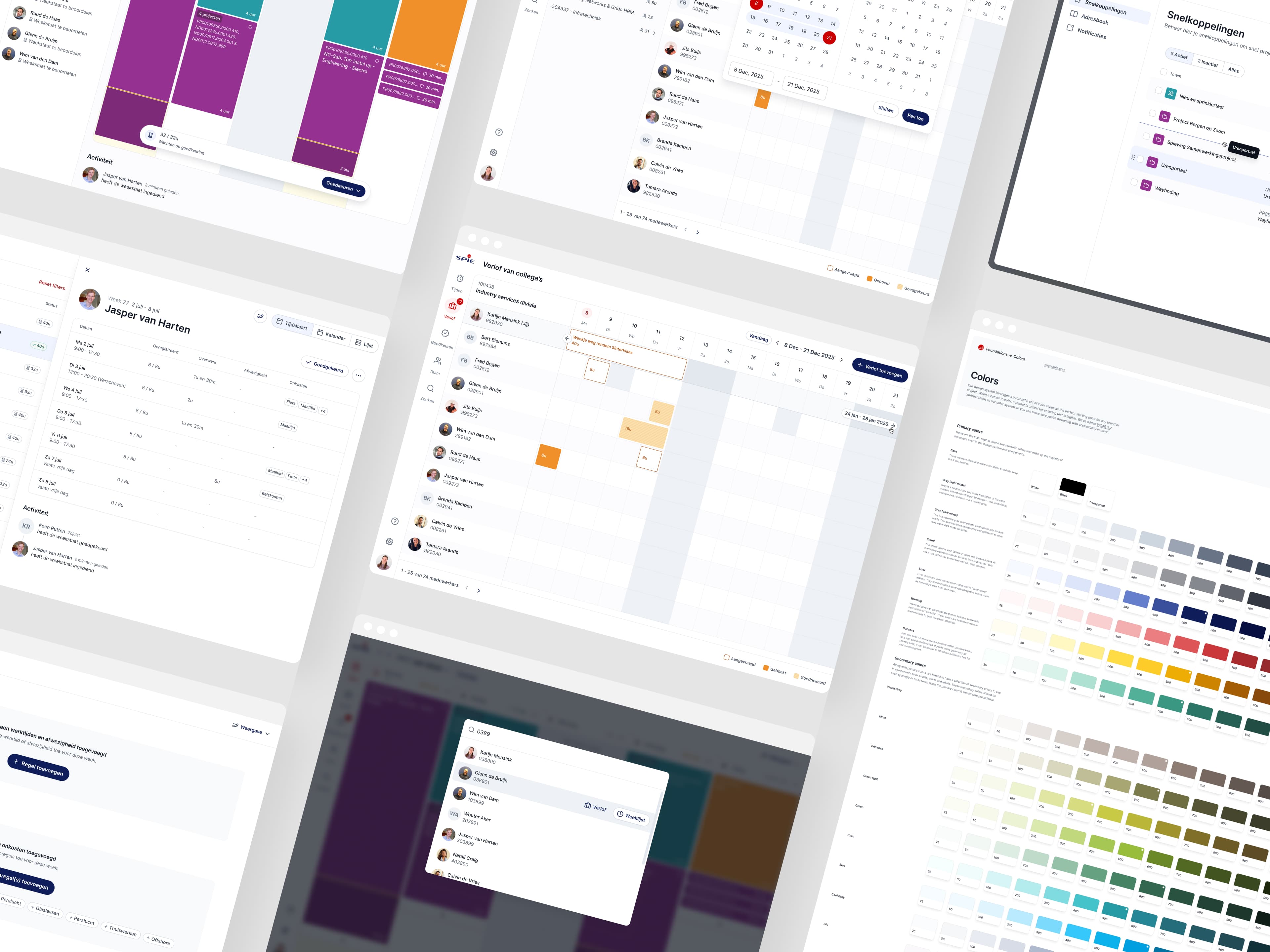 Components from the SPIE design system, in SPIE's brand colours.